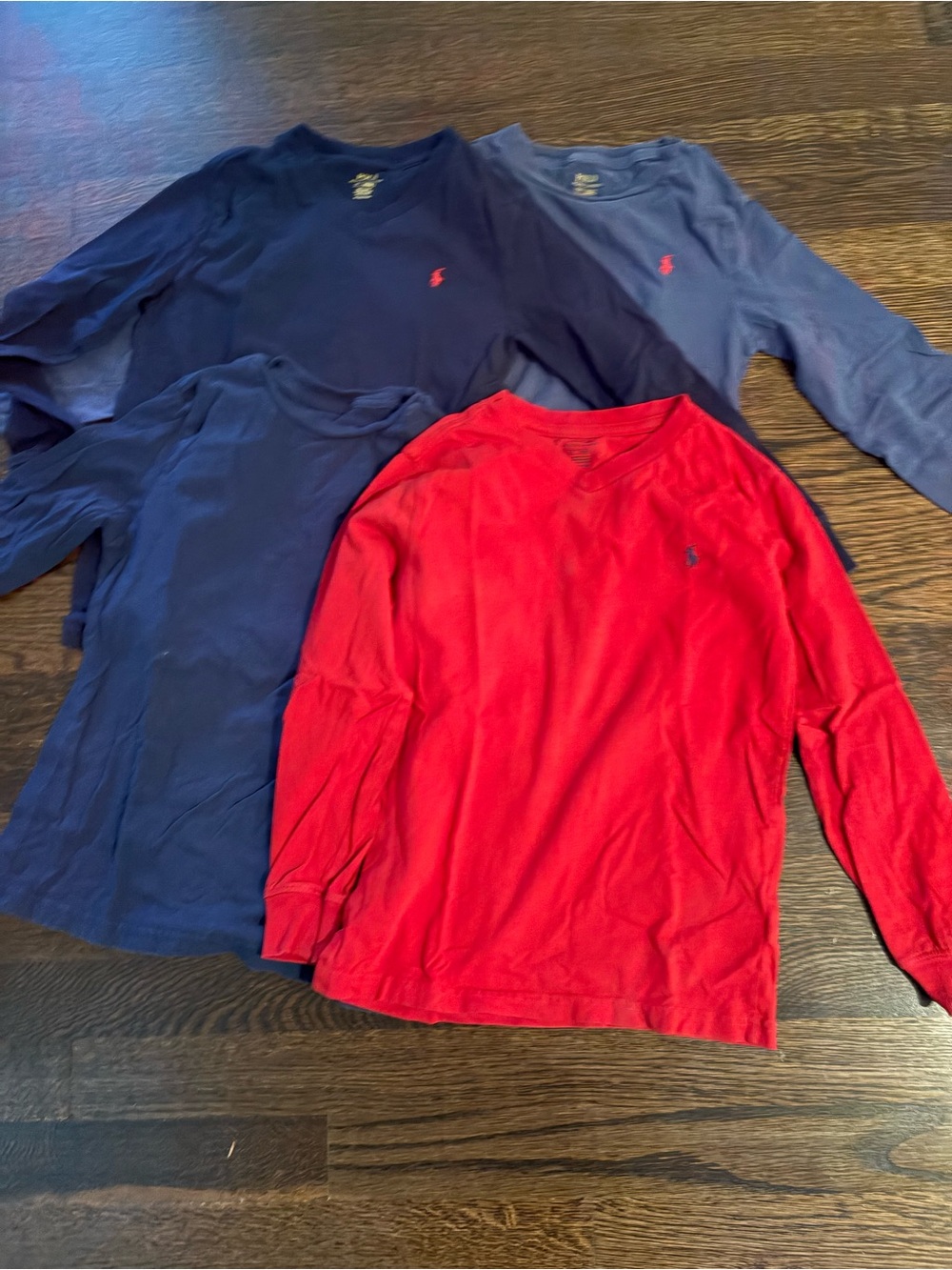 4 Polo by Ralph Lauren Kids Long Sleeve Tees, size 7